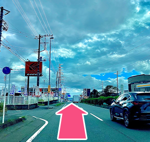 北山IC方面から当院までの道順2