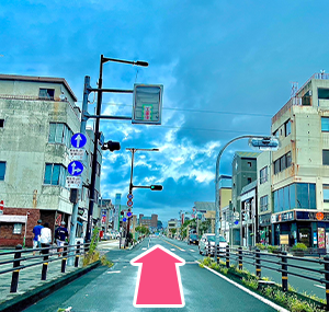 富士宮駅方面から当院までの道順1