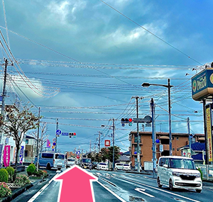 富士宮北高方面から当院までの道順3