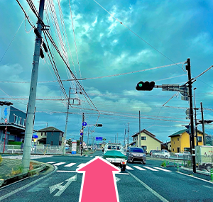 富士宮北高方面から当院までの道順4