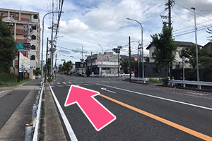 熊本県運転免許センター、パークドーム熊本方面からお越しの方の道順３