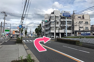 熊本県運転免許センター、パークドーム熊本方面からお越しの方の道順４