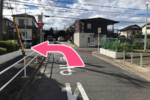 川名・いりなか方面よりお越しの方の道順４